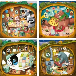 Educa - 4 Progressive Puzzles: Forest Tales 12+16+20+25pc Jigsaw Puzzl