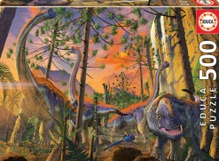 Educa - Curious (Dinosaurs) by Vincent Hie Jigsaw Puzzle (500 Pieces)