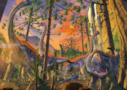 Educa - Curious (Dinosaurs) by Vincent Hie Jigsaw Puzzle (500 Pieces)