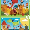 Educa - Dragons & Knights 2 x 48pc Jigsaw Puzzle (96 Pieces)