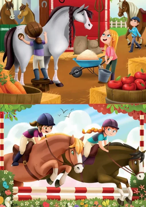 Educa - Horses 2 x 48pc Jigsaw Puzzle (96 Pieces)