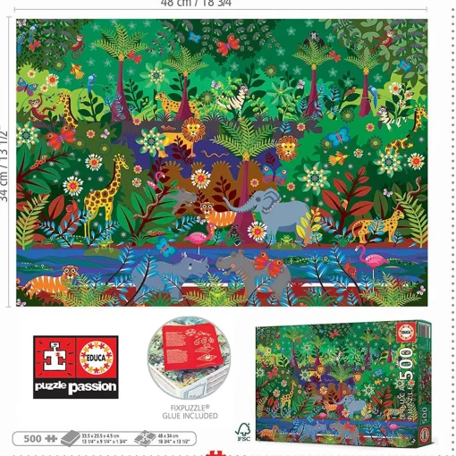 Educa - Jungle Jigsaw Puzzle (500 Pieces)