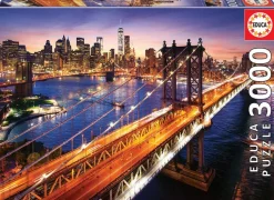 Educa - Manhattan At Dusk, Brooklyn Bridge Jigsaw Puzzle (3000 Pieces)