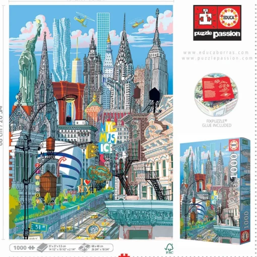 Educa - New York, Carlo Stanga Jigsaw Puzzle (1000 Pieces)