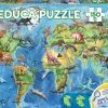 Educa - World Map Dinosaur Jigsaw Puzzle (150 Pieces)