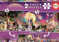 Educa - 2x100p Fairy Triptych Jigsaw Puzzle (200 Pieces)