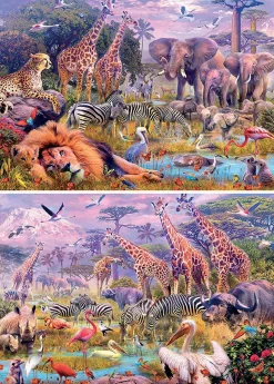 Educa - 2x100p Wild Animals Jigsaw Puzzle (200 Pieces)