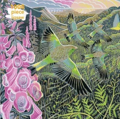 Flame Tree Studio - Foxgloves and Finches by Annie Soudain Jigsaw Puzz