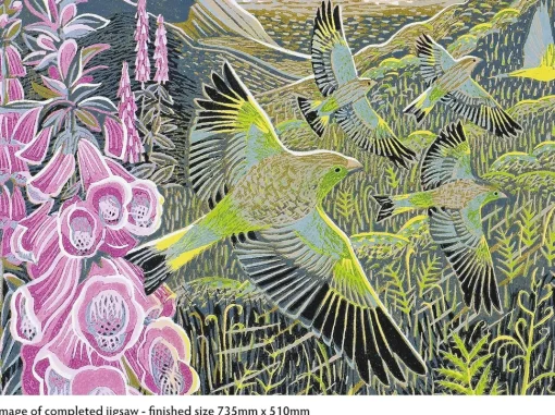 Flame Tree Studio - Foxgloves and Finches by Annie Soudain Jigsaw Puzz