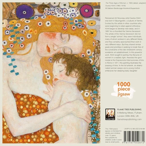 Flame Tree Studio - Three Ages of Women by Gustav Klimt Jigsaw Puzzle