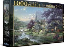 Harlington - Clocktower Cottage by Thomas Kinkade Jigsaw Puzzle (1000