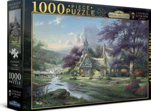 Harlington - Clocktower Cottage by Thomas Kinkade Jigsaw Puzzle (1000