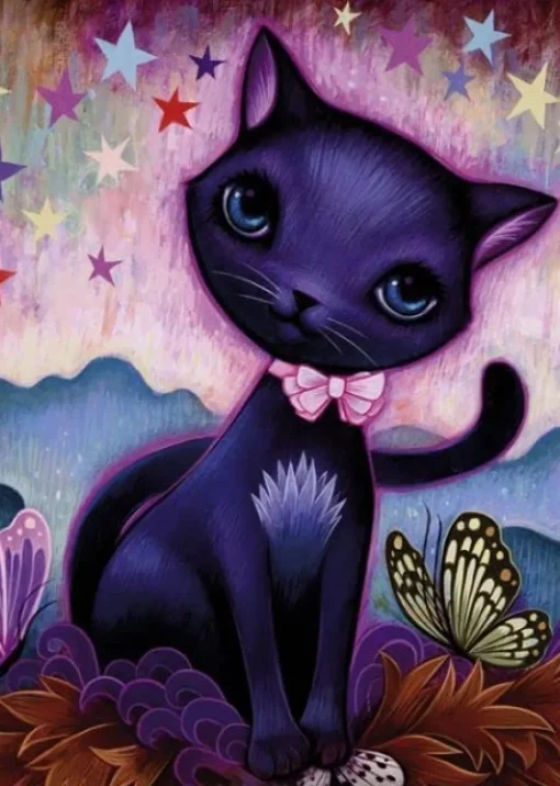 Heye - Dreaming, Black Kitty by Jeremiah Ketner Jigsaw Puzzle (1000 Pi