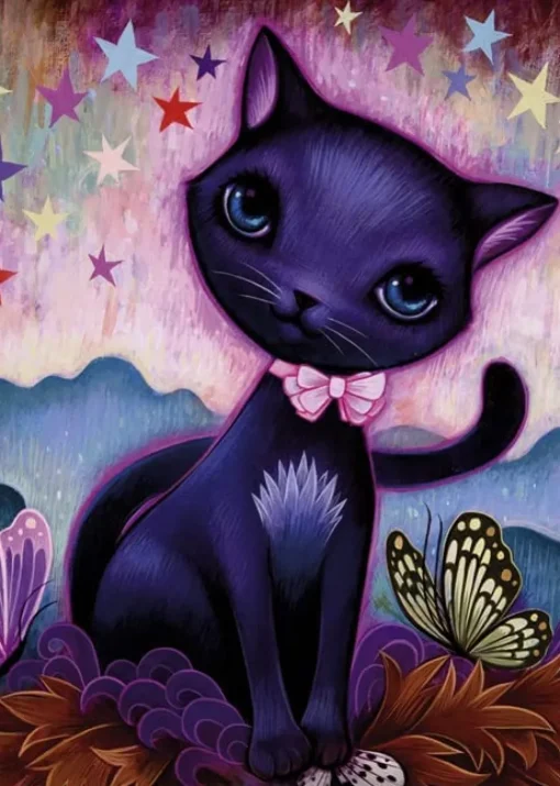 Heye - Dreaming, Black Kitty by Jeremiah Ketner Jigsaw Puzzle (1000 Pi