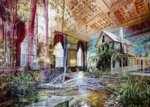Heye - In/outside, Intruding House Jigsaw Puzzle (1000 Pieces)