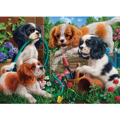 Holdson - Gallery Series 10 - Puppies at Play XL Jigsaw Puzzle (300 Pi