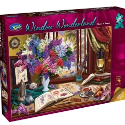 Holdson - Window Wonderland Lilacs Swans by Image World Jigsaw Puzzle