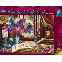 Holdson - Window Wonderland Lilacs Swans by Image World Jigsaw Puzzle
