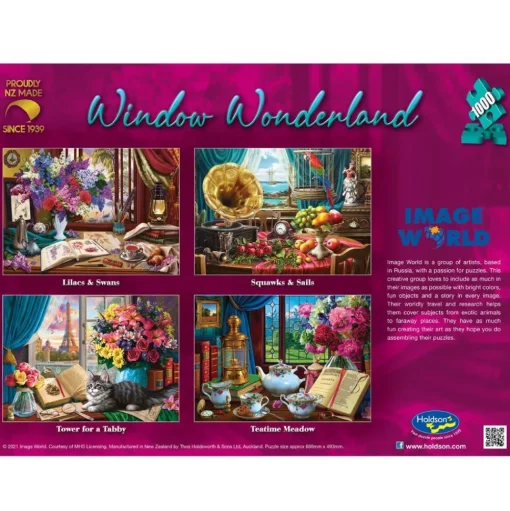 Holdson - Window Wonderland Lilacs Swans by Image World Jigsaw Puzzle