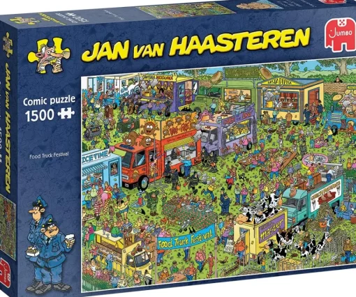 Jumbo - Food Truck Festival by Jan Van Haasteren Jigsaw Puzzle (1000 P