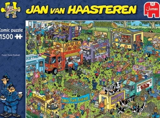 Jumbo - Food Truck Festival by Jan Van Haasteren Jigsaw Puzzle (1000 P