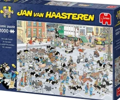 Jumbo - The Cattle Market by Jan Van Haasteren Jigsaw Puzzle (1000 Pie