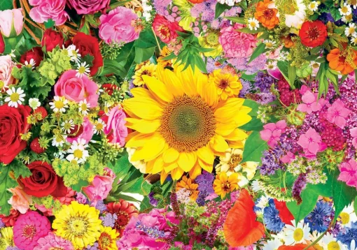 Kodak Premium Puzzles - Colourful Flower Bed 1500 piece