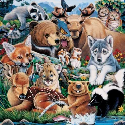 Masterpieces - Wood Fun Facts Forest Friends Jigsaw Puzzle (48 Pieces)