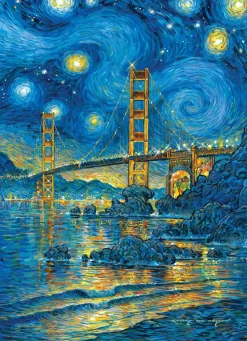 Peter Pauper Press - San Francisco Starry Night Jigsaw Puzzle (500 Pie