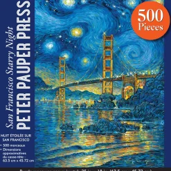 Peter Pauper Press - San Francisco Starry Night Jigsaw Puzzle (500 Pie