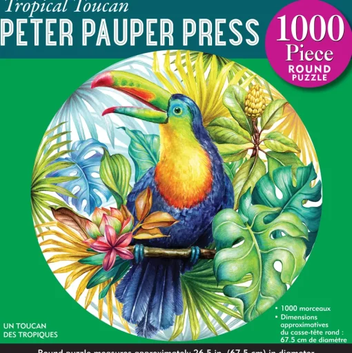 Peter Pauper Press - Tropical Toucan Round Jigsaw Puzzle (1000 Pieces)