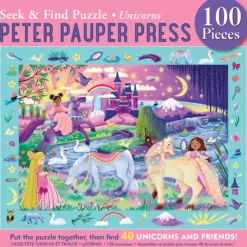 Peter Pauper Press - Unicorns Seek & Find Jigsaw Puzzle (100 Pieces)