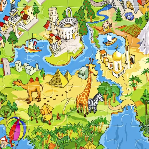 Pintoo - Around The World Plastic Jigsaw Puzzle (80 Pieces)