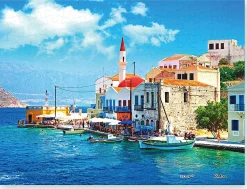 Pintoo - Beautiful Greece Bay Plastic Jigsaw Puzzle (150 Pieces)