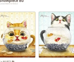 Pintoo - Canvas Set Curious Kittens Plastic Jigsaw Puzzle (80 Pieces)