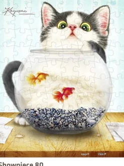 Pintoo - Canvas Set Curious Kittens Plastic Jigsaw Puzzle (80 Pieces)