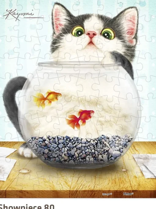 Pintoo - Canvas Set Curious Kittens Plastic Jigsaw Puzzle (80 Pieces)