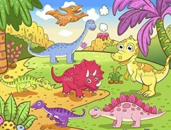 Pintoo - Cheerful Dinosaur Plastic Jigsaw Puzzle (48 Pieces)