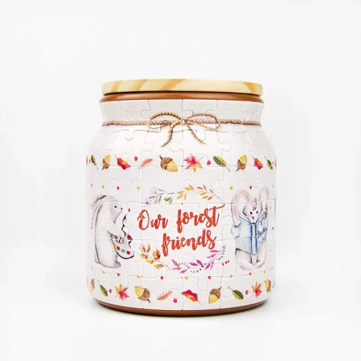 Pintoo - Puzzle Jar Rabbit & Squirrel Jigsaw Puzzle (96 Pieces)