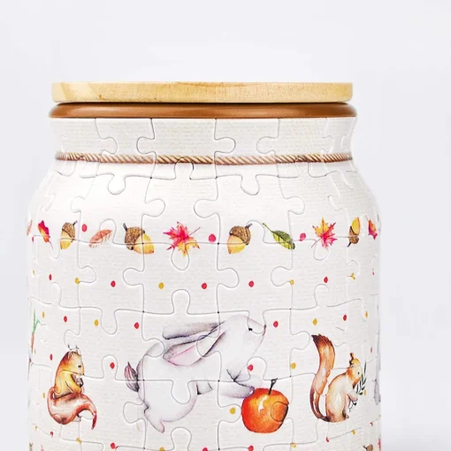 Pintoo - Puzzle Jar Rabbit & Squirrel Jigsaw Puzzle (96 Pieces)