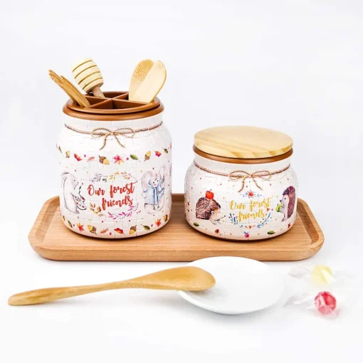 Pintoo - Puzzle Jar Rabbit & Squirrel Jigsaw Puzzle (96 Pieces)