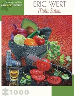 Pomegranate - Mola Salsa by Eric Wert Jigsaw Puzzle (1000 Pieces)