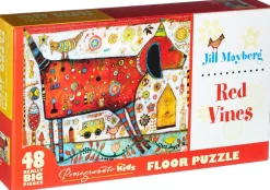 Pomegranate - Red Vines Floor Puzzle by Jill Mayberg Jigsaw Puzzle (48