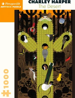 Pomegranate - The Desert by Charley Harper Jigsaw Puzzle (1000 Pieces)