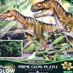 Prime 3D Puzzle - Prime Glow - Double Trouble Dinosaurs Jigsaw Puzzle