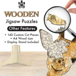 Puzzle Master - Giraffe Wooden Jigsaw Puzzle (128 Pieces)