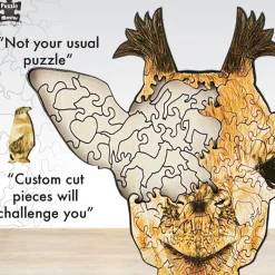 Puzzle Master - Giraffe Wooden Jigsaw Puzzle (128 Pieces)