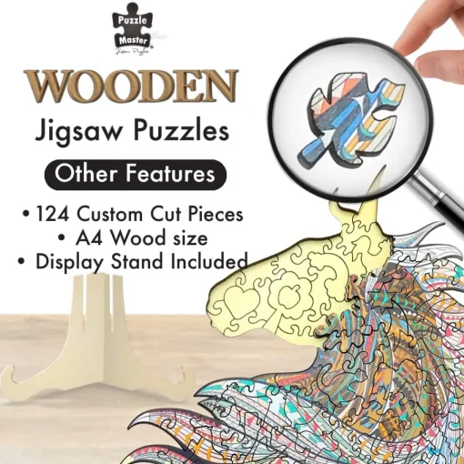 Puzzle Master - Horse Wooden Jigsaw Puzzle (124 Pieces)