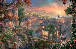 Thomas Kinkade Fantasia Lady & The Tramp Winnie The Pooh Tangled Disne