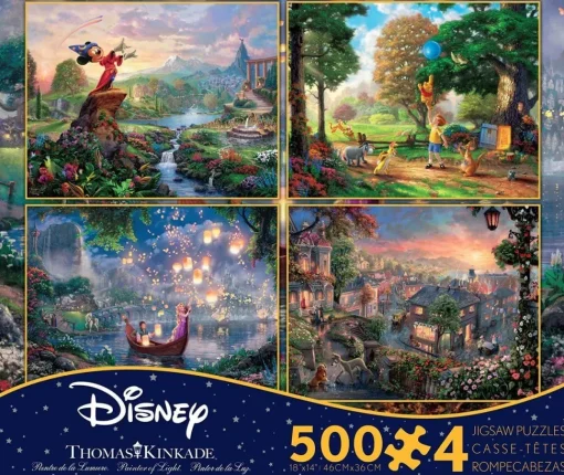 Thomas Kinkade Fantasia Lady & The Tramp Winnie The Pooh Tangled Disne